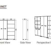 High Open Shelf Cabinet (OF-ARC-OS-90210)